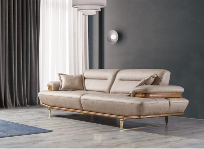 Three Seater Couch Upholstery Design Sofa Modern Beige Luxury Furniture new